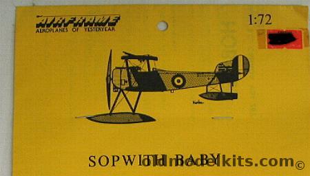 Airframe 1/72 Sopwith Baby Floatplane - Bagged plastic model kit